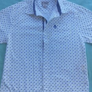 Penguin collars button up shirt size 7y